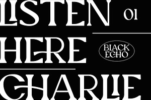 Black Echo Modern Ligature Font