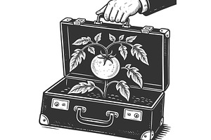 Businessman Carrying Suitcase, a Finance Illustration by AlexArt