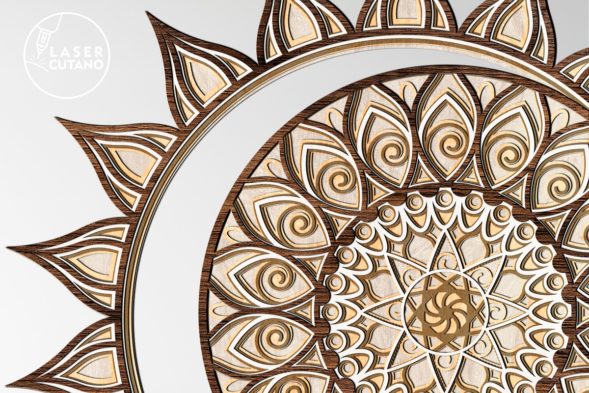 SOLAR ECLIPSE Multilayer Wall Art, a Templates & Theme by LaserCutano (Photo 2 of 6)