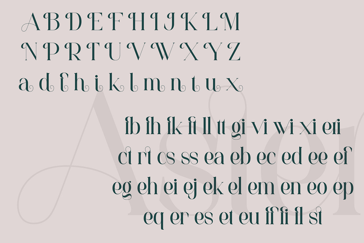 Asteria - Luxury Serif Font, a Serif Font by Aqeel_Art (Photo 10 of 12)
