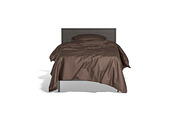 Brown Wooden Single Bed 3D Model, an Object 3D Model by rebrandy (Thumbnail 3 of 10)