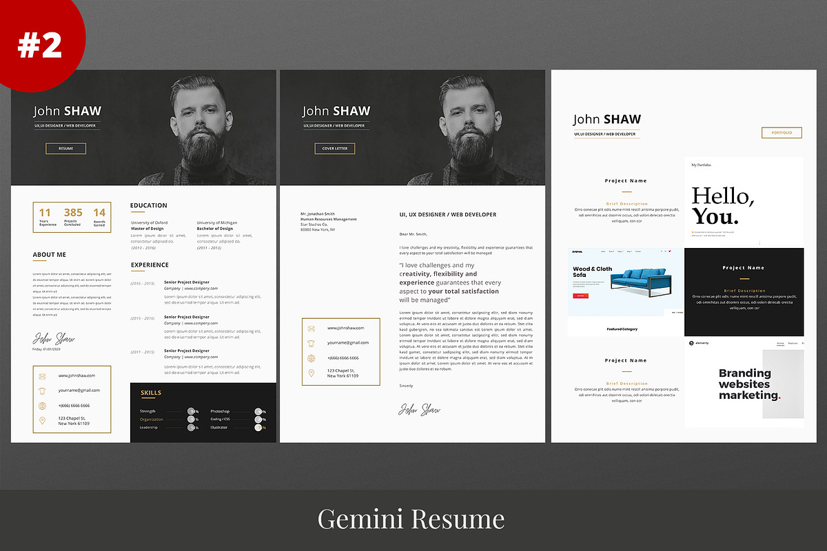 Resume Template Bundle - Vol 03, a Resume Template by Nina Shaw (Photo 3 of 8)