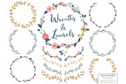 Modern Chic Vector Flower Wreaths, an Illustration by Amanda Ilkov (Thumbnail 1 of 3)