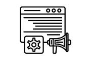 Marketing Automation Line Icon, an Outline Icon by Pexelpy (Thumbnail 1 of 2)