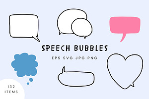 Speech Bubbles Set | 100% Hand Drawn