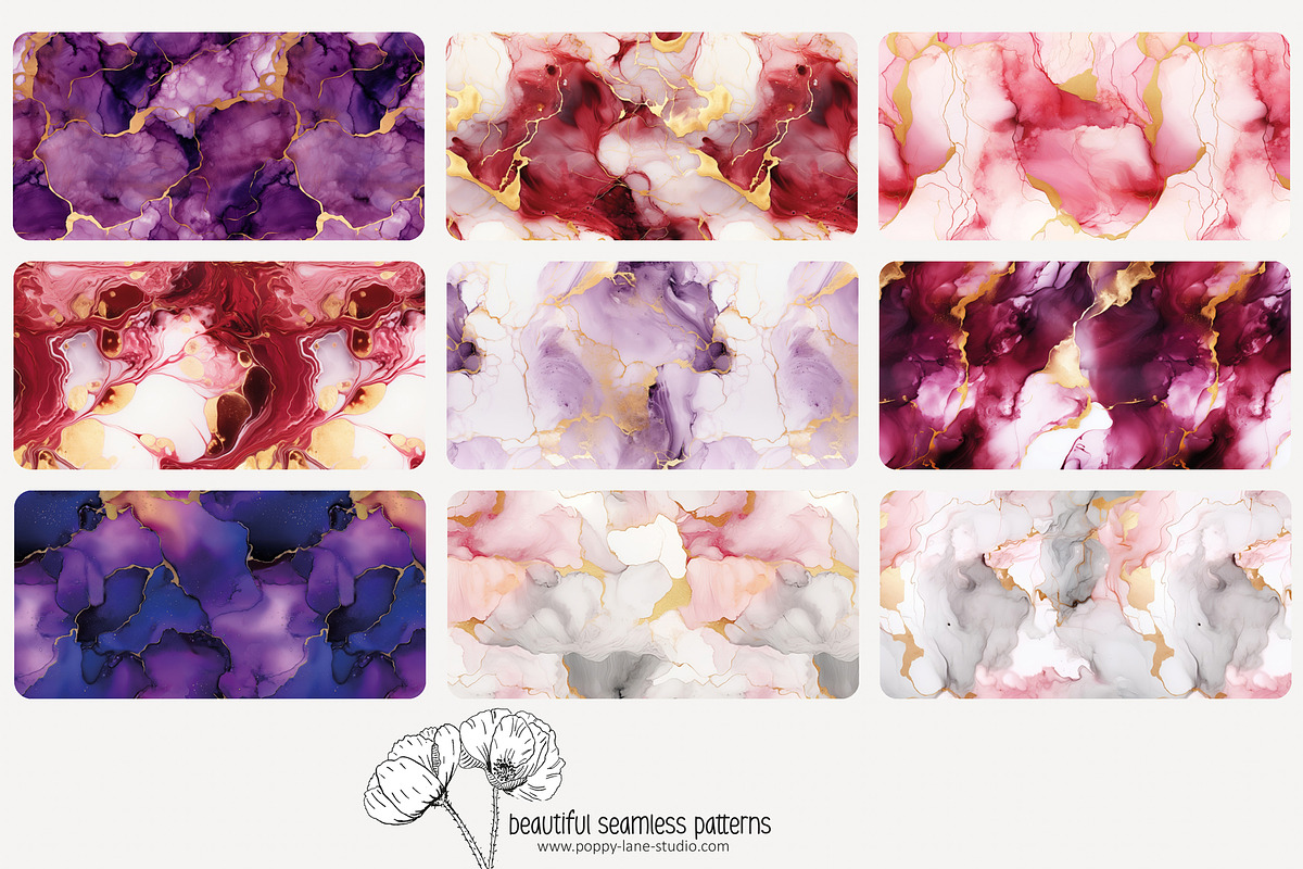 80 pink alcohol ink seamless pattern, a Pattern Graphic by Poppy Lane Studio (Photo 7 of 11)