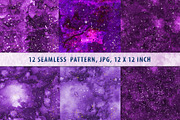 Purple Galaxy. Watercolor seamless, a Pattern Graphic by Olgaart (Thumbnail 3 of 4)