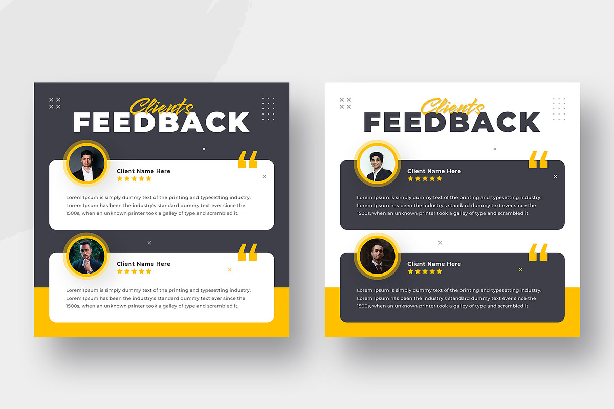 Feedback or Review Instagram post, a Social Media Template by Uiparvin (Photo 5 of 6)