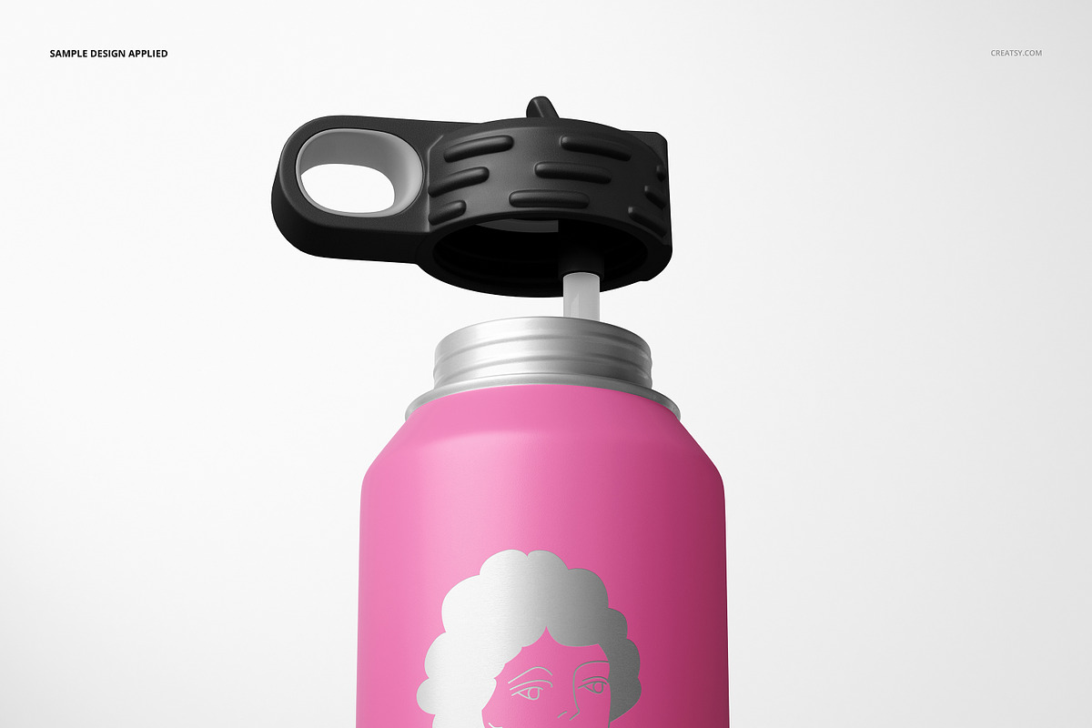 P. Coated 40 oz. Water Bottle Mockup, a Product Mockup by creatsy5 (Photo 8 of 13)