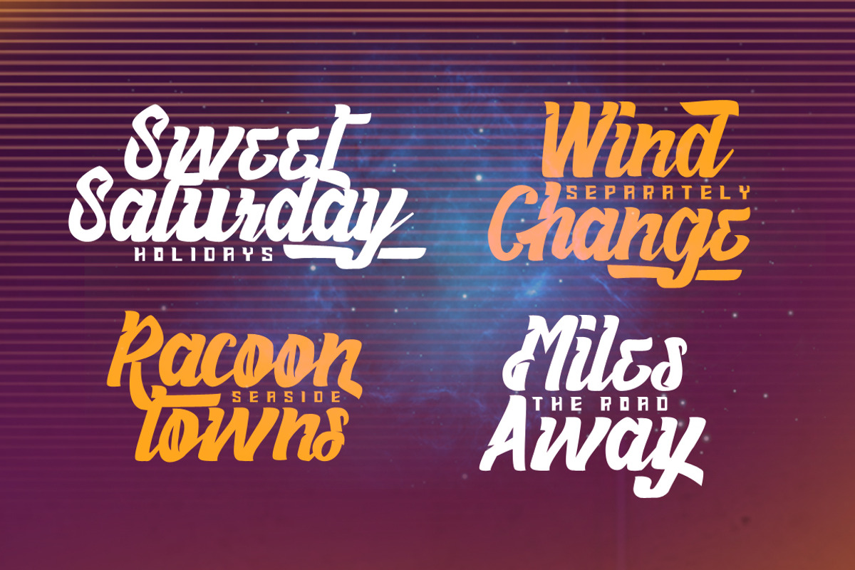 Haynthams Spacescript Font (2 in 1) preview 6