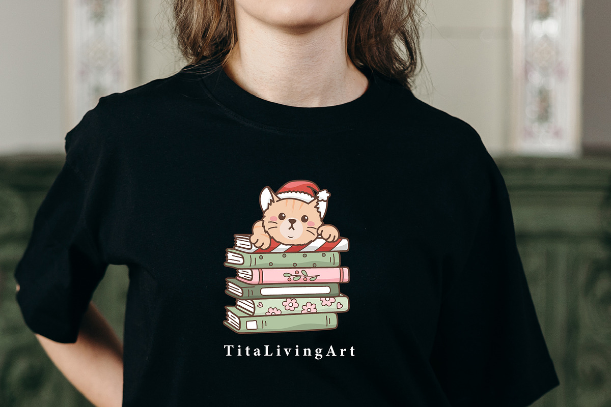 Christmas Bookish Clipart Bundle, a Seasonal Illustration by TitaLivingArt (Photo 8 of 9)