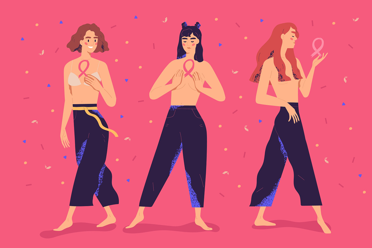 Breast cancer awareness month banner, a Healthcare Illustration by Good Studio (Photo 2 of 3)