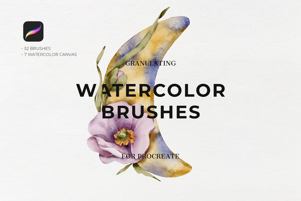 Granulating Watercolor brush set, a Brush Add-On by nathalieclaire (Photo 1 of 10)