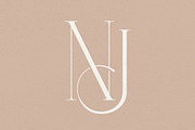 NJ monogram, a Branding & Logo Template by LINKED LETTERS STUDIO (Thumbnail 1 of 2)