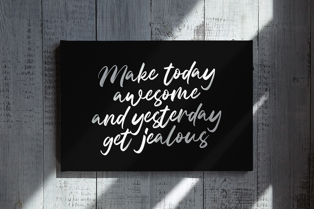 Celline Fram - Textured Brush Font, a Script Font by StringLabs (Photo 6 of 14)