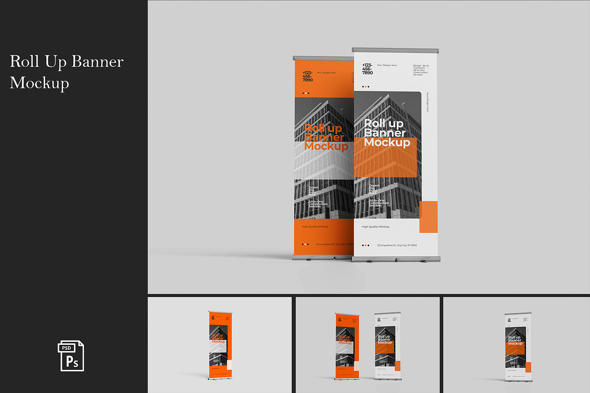 Roll Up Banner Mockup, a Product Mockup by SimpangGraphics (Photo 1 of 5)