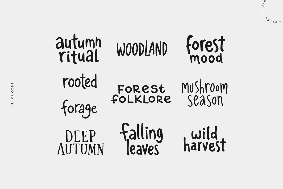 Autumn Forest Imprints | Vector Pack, an Object Illustration by Nutalin Art (Photo 7 of 13)