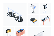 Video Equipment Isometric Icons, a Duotone Icon by Vectors Market (Thumbnail 5 of 9)