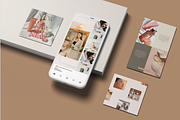 Skincare Instagram Canva Templates, a Social Media Template by Dandy Studio (Thumbnail 1 of 6)