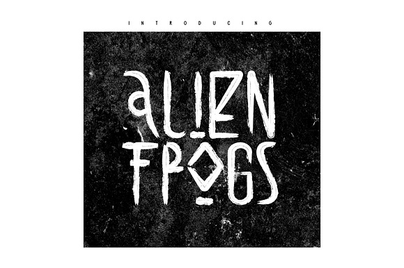 Alien Frogs Brush Font preview 7