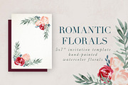 Romantic Florals 5x7 Invitation, an Invitation Template by Victoria Bilsborough (Thumbnail 1 of 3)