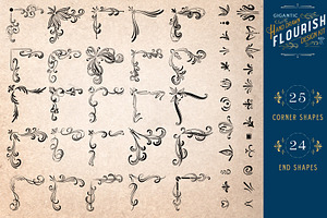 Hand Drawn Flourish Design Kit