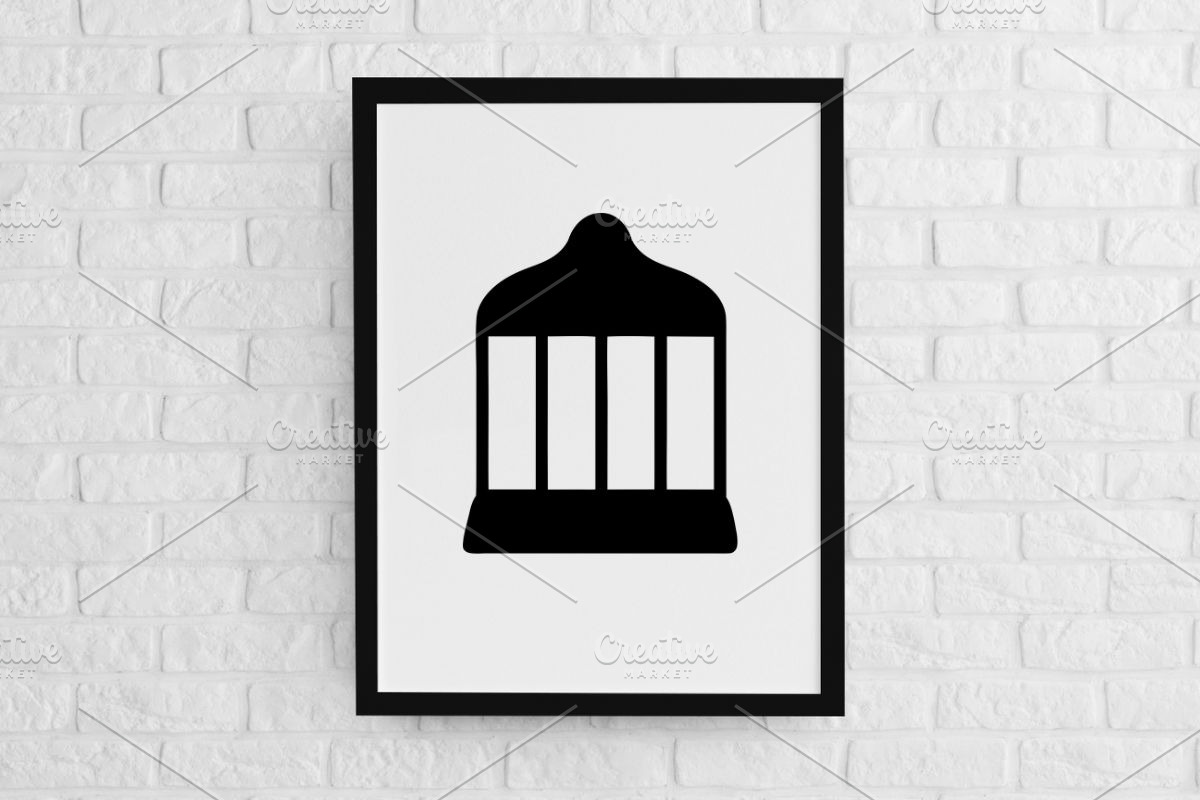 Cage Silhouette SVG, an Object Illustration by newminddesign (Photo 2 of 3)