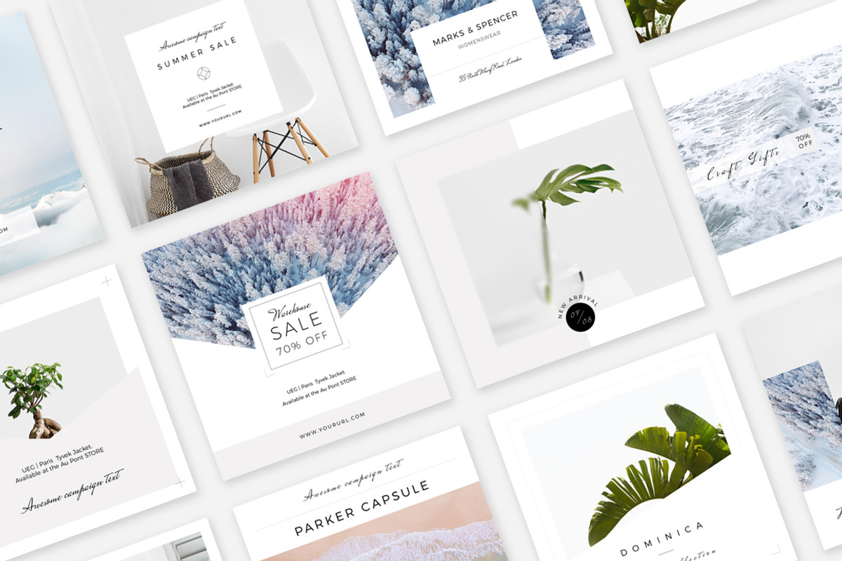 Light Instagram Pack, a Social Media Template by Swiss_cube (Photo 2 of 5)
