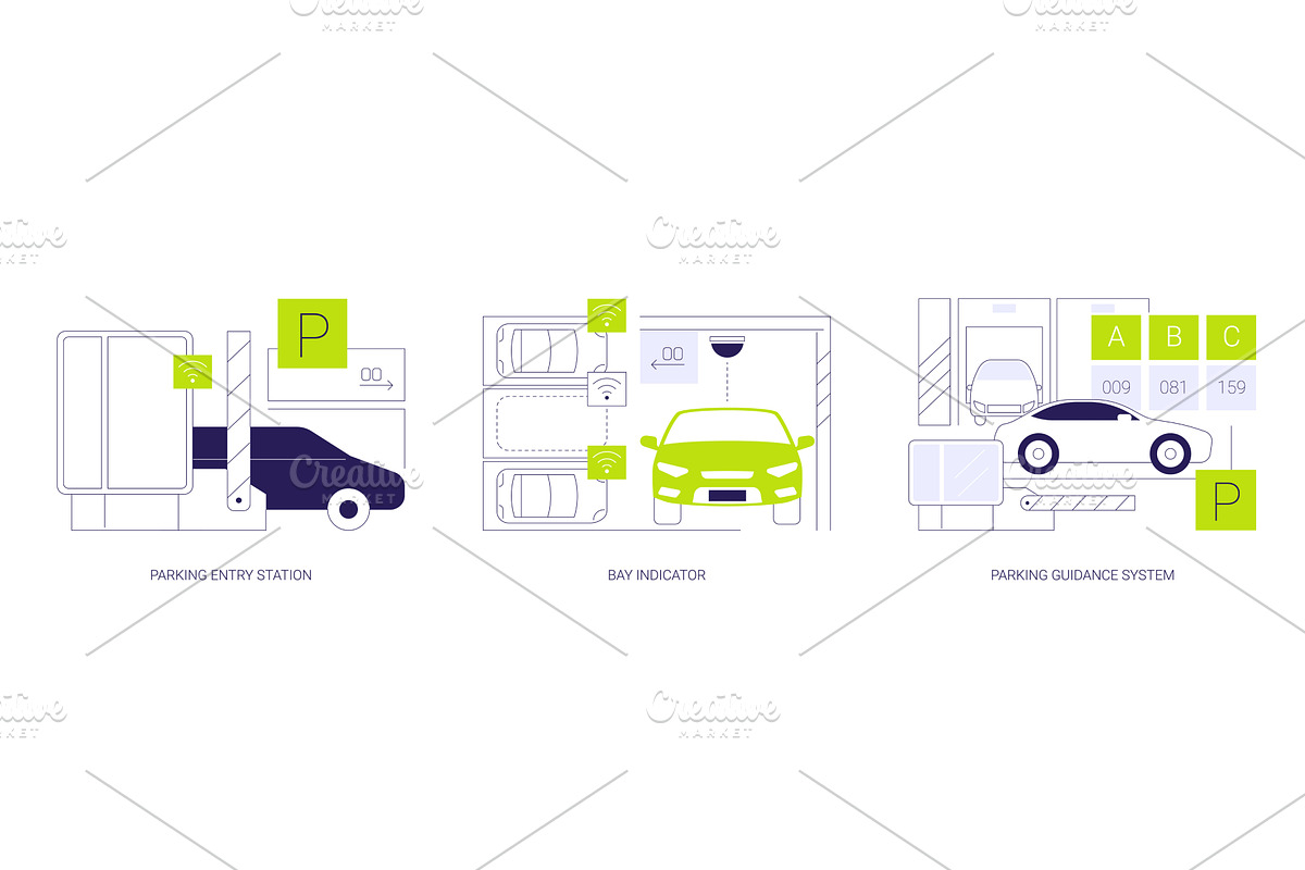 Smart parking management system, a Technology Illustration by Visual Generation