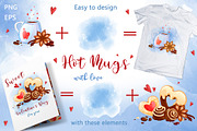 Hot Mugs. Valentine's day clipart, a Food Illustration by Maycat_store (Thumbnail 4 of 6)