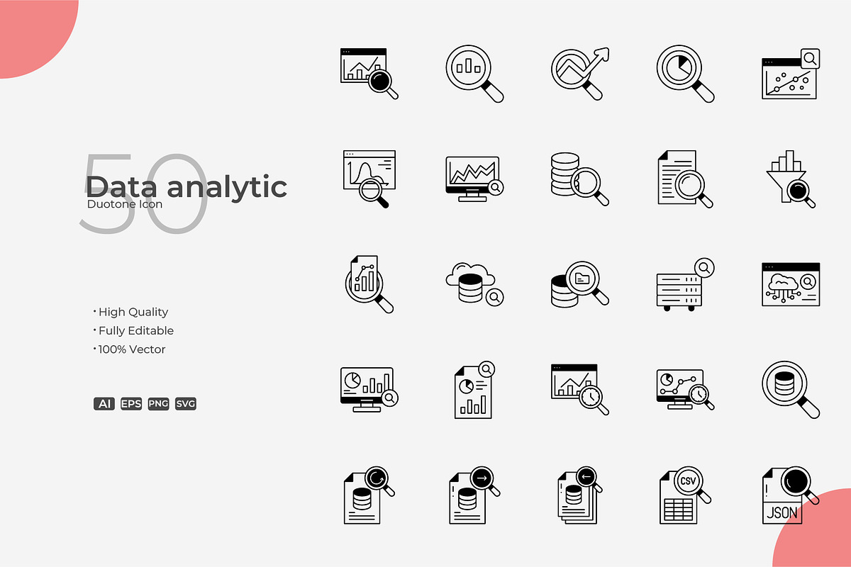 Data Analytic Duotone Icons, a Duotone Icon by Bloodline