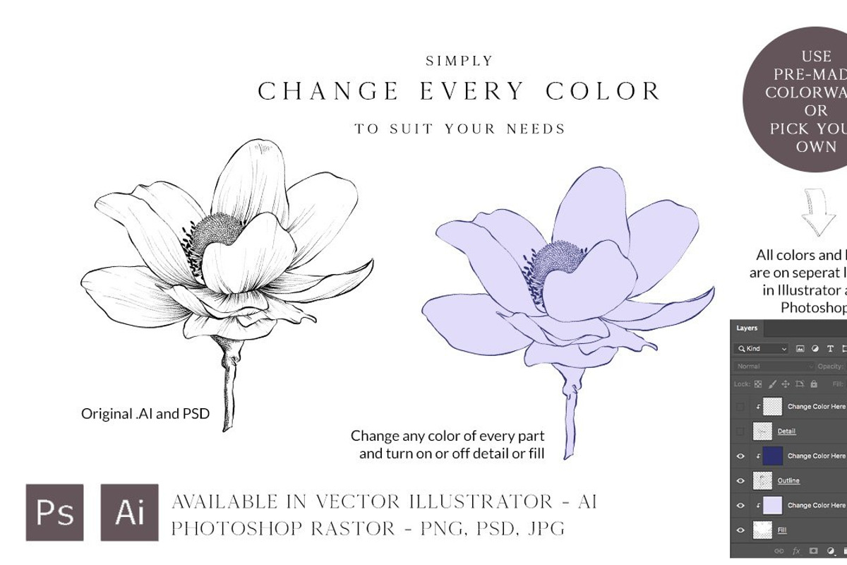 Ultimate Flower & Leaf Collection, an Object Graphic by Pretty Little Lines (Photo 37 of 47)