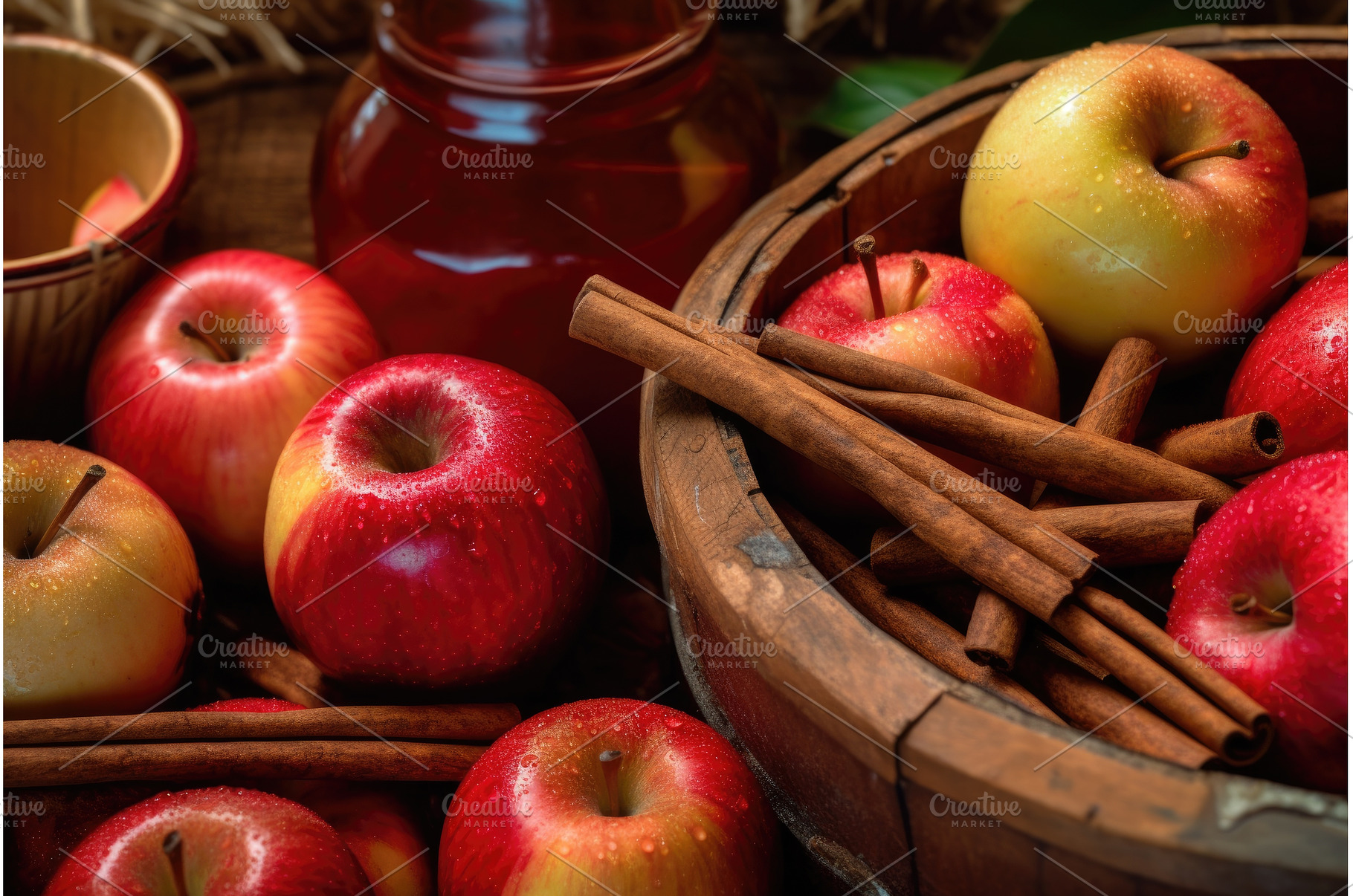 close-up of fresh apples and, a Food & Drink Photo by Sergey Kotenev