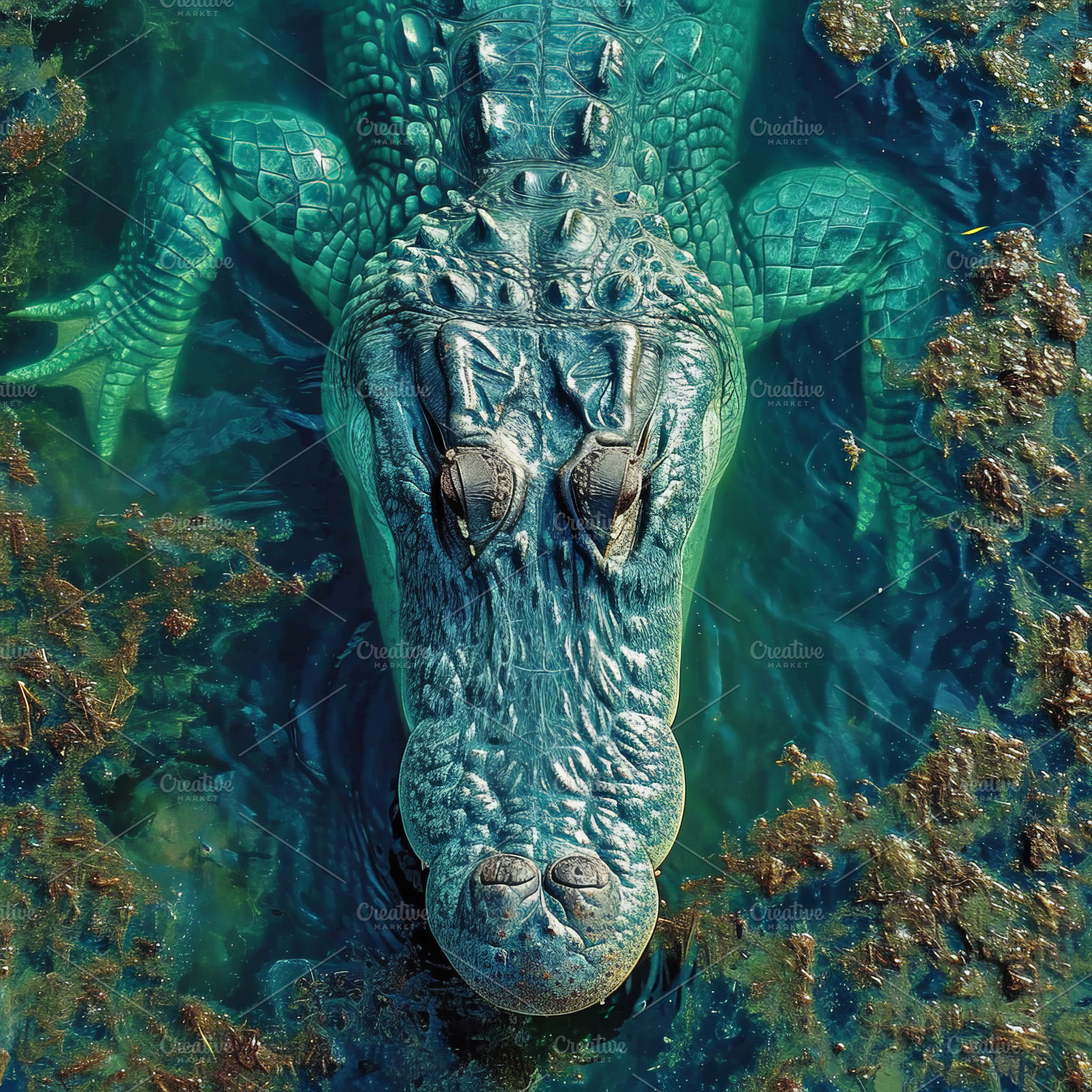 Aerial View Of a Crocodile, an Animal Photo by Hamza067