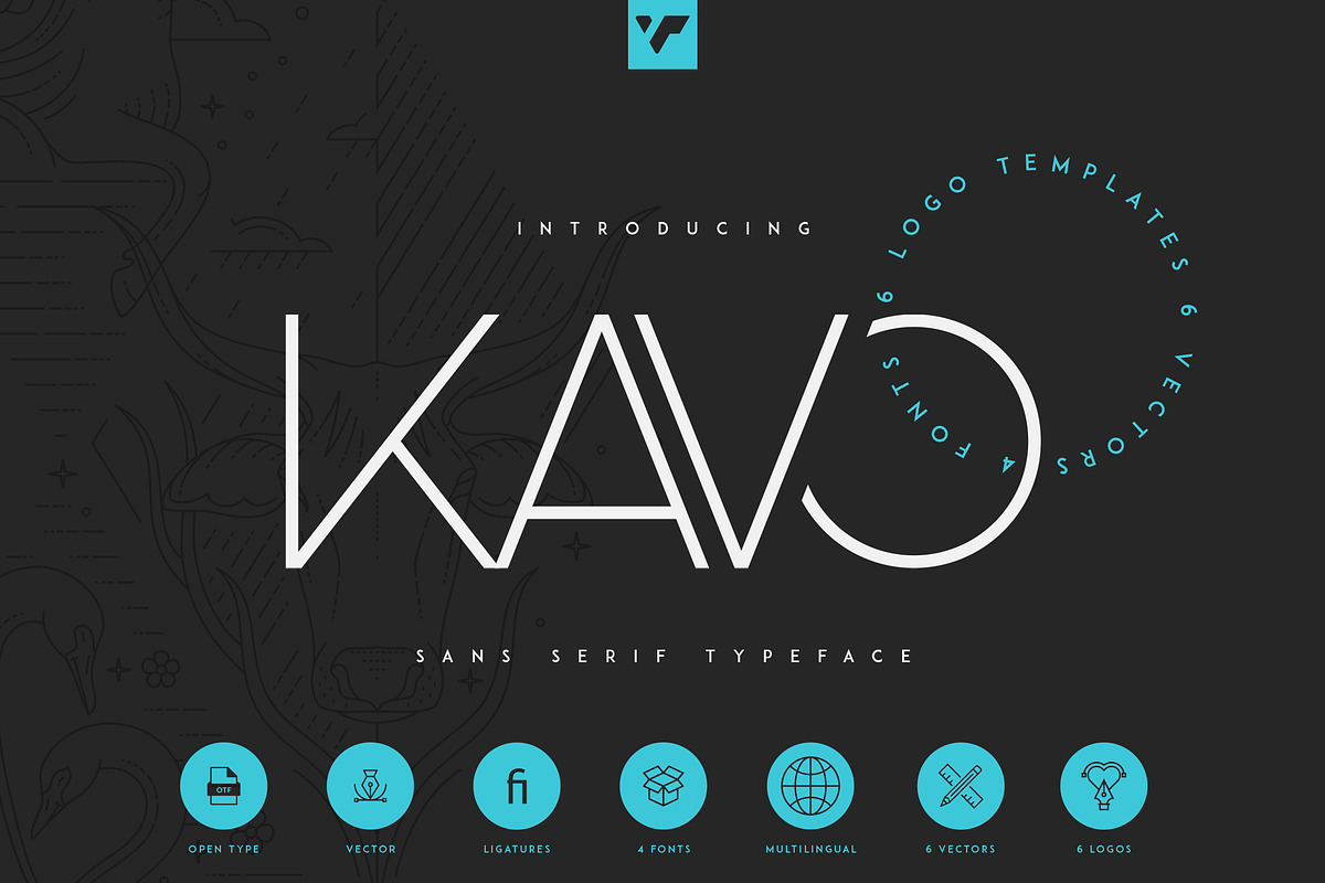 Kavo Sans Serif + 6 Logo Templates