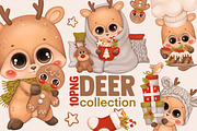 Christmas collection Deer, an Animal Illustration by designs.svkl (Thumbnail 1 of 7)