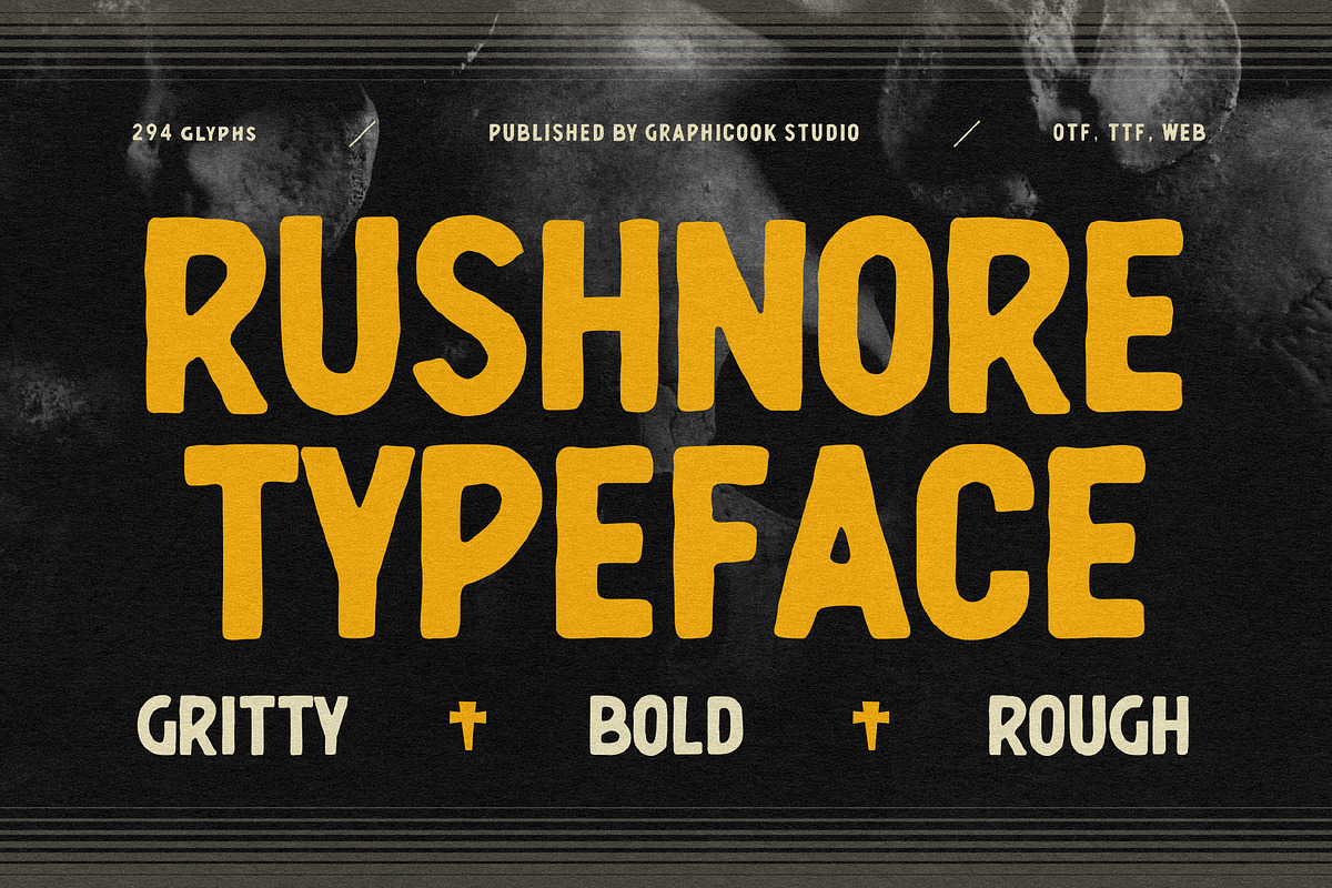 Rushnore, a Handwritten Font by graphicook (Photo 1 of 10)