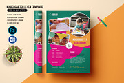 Kindergarten School Admission Flyer, a Flyer Template by retrographix (Thumbnail 1 of 4)