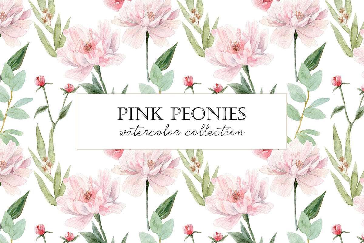 Watercolor Peony. Pink peonies., a Decorative Illustration by Slastick (Photo 11 of 11)