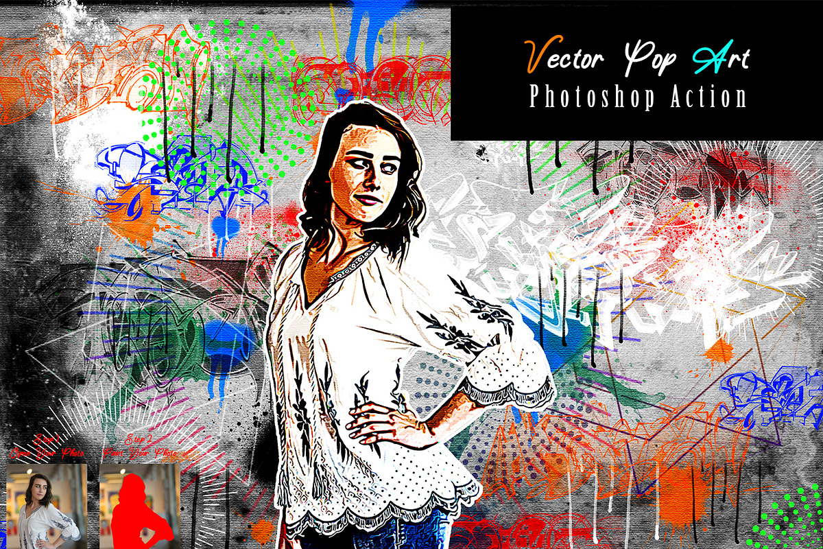 Vector Pop Art Photoshop Action, an Action Add-On by Studio Retouch (Photo 1 of 15)