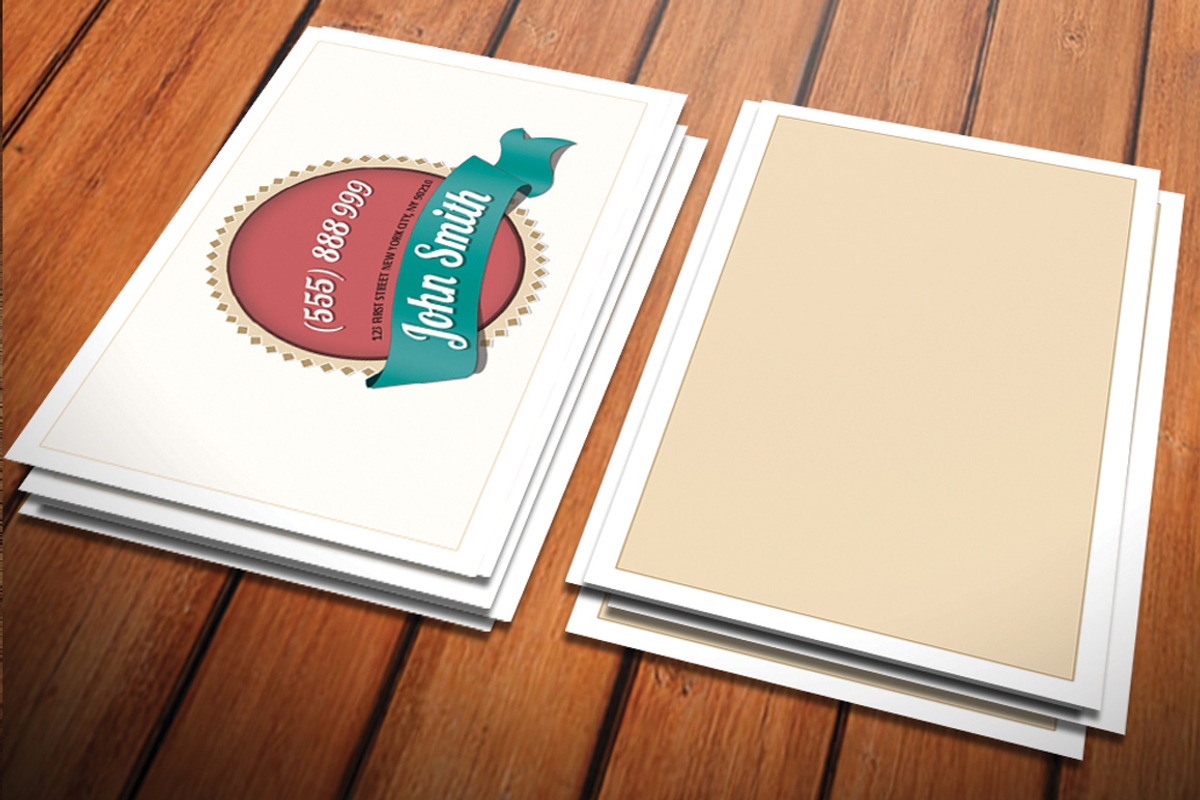 Light Vintage Business Card, a Business Card Template by Crazyleaf (Photo 4 of 4)
