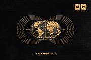 3D WIREFRAME VECTOR GRAPHIC PACK, an Object Graphic by BonkiStudio (Thumbnail 5 of 9)