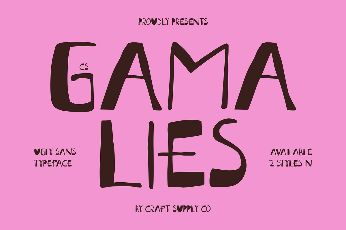 CS Gamalies – Ugly Font, a Handwritten Font by Craft Supply Co. (Photo 1 of 8)