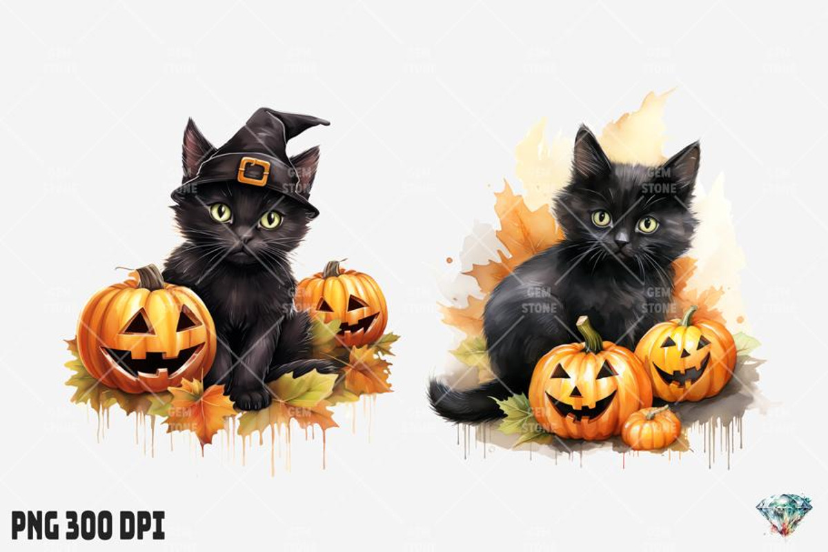 Halloween Black Cat, an Illustration by Gemstone (Photo 6 of 12)