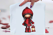 Whimsical Christmas Girl Clipart Bun, a Healthcare Illustration by SVGArt (Thumbnail 3 of 9)