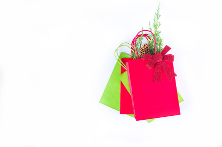 Red shopping bags for Christmas, a Holiday Photo by Rimma
