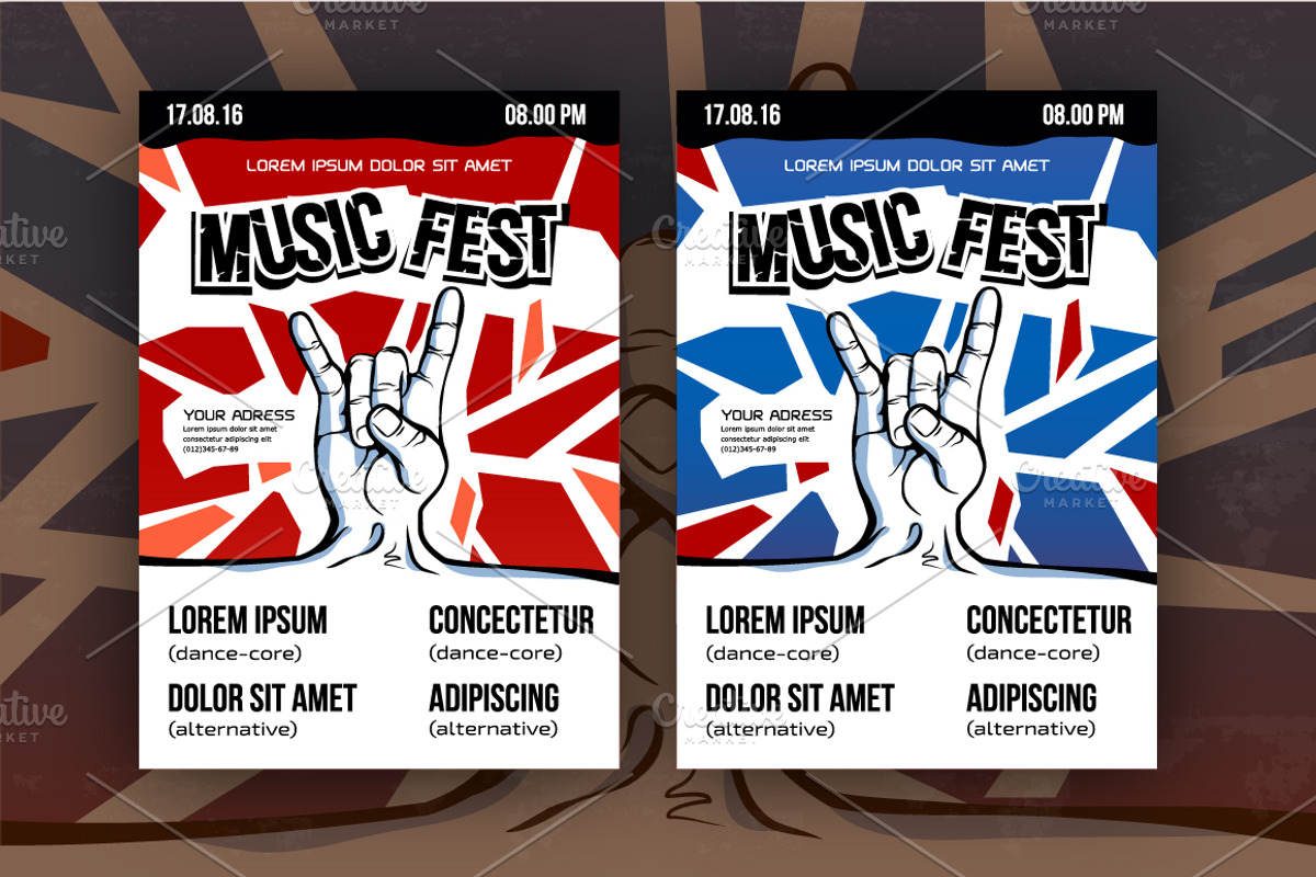 Rock Music Fest set, an Illustration by SunnyWS (Photo 2 of 3)