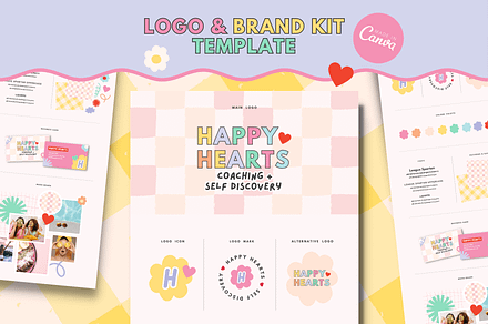 Colorful logo + Canva Branding Kit, a Branding & Logo Template by Kurly Creative