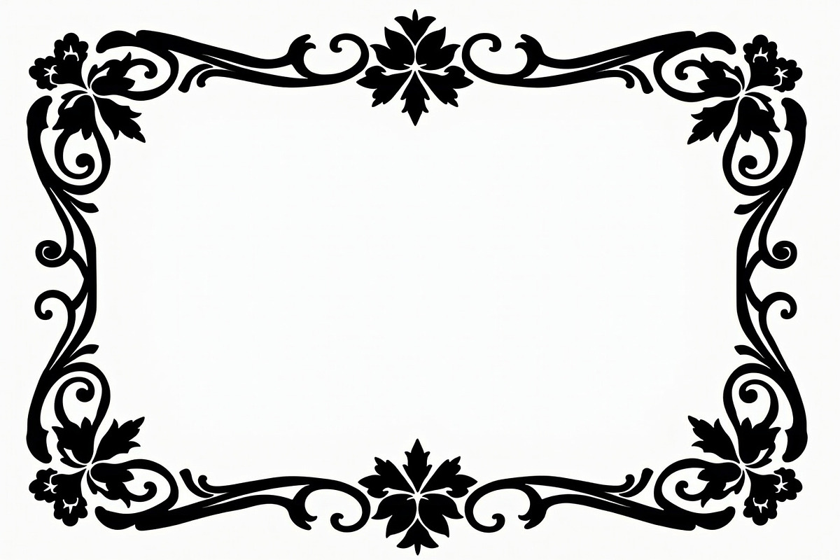 Elegant Floral Border Vector Design,, an Illustration by Amazin_art (Photo 23 of 26)