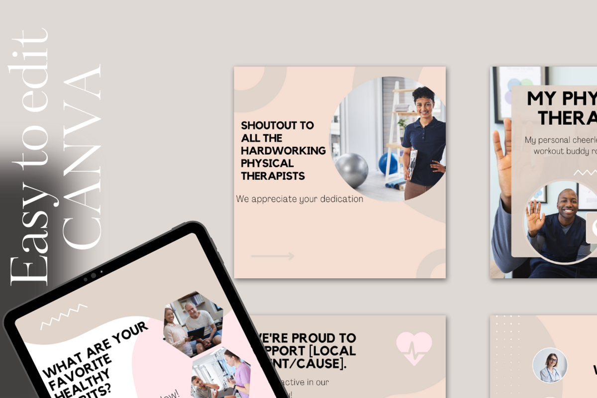 Physical Therapy Social Media Posts, a Social Media Template by Local Marketing Templates (Photo 5 of 10)